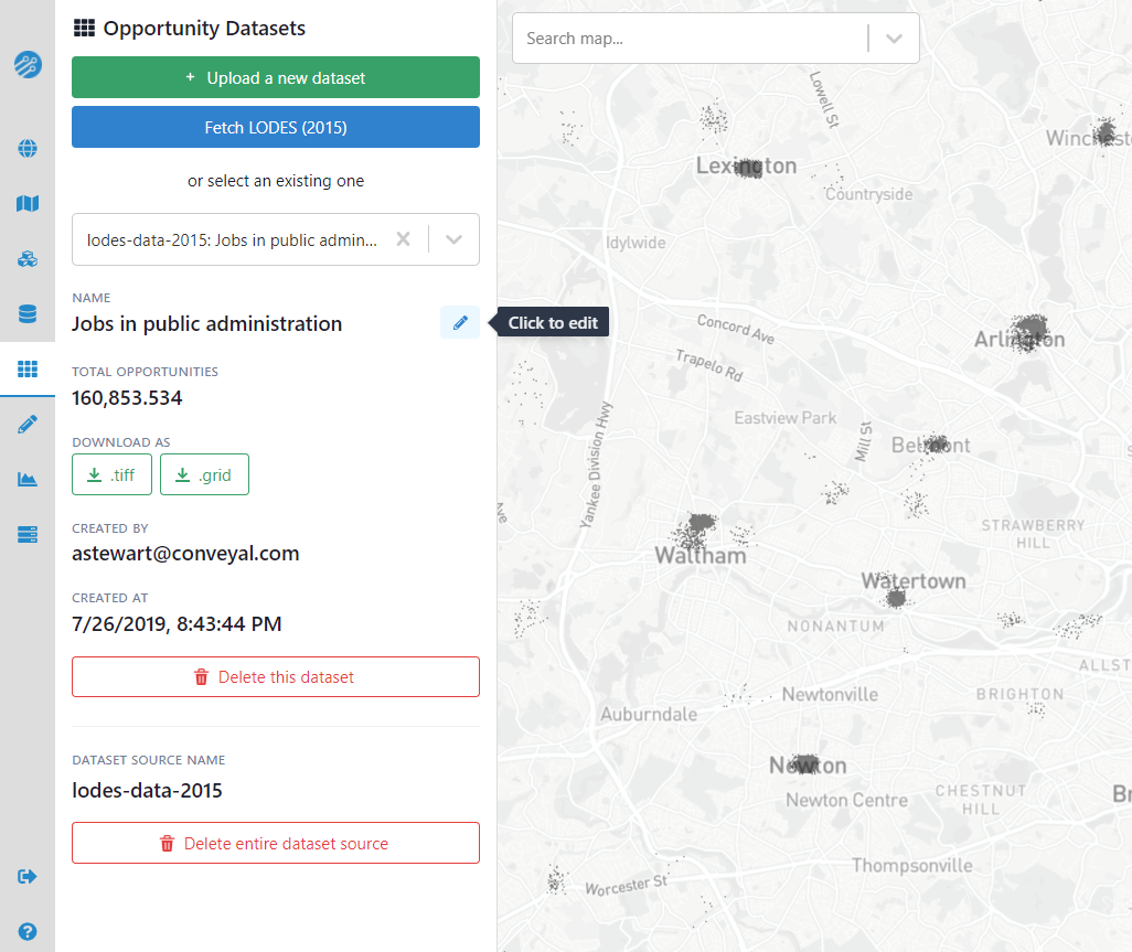 Editing an spatial dataset